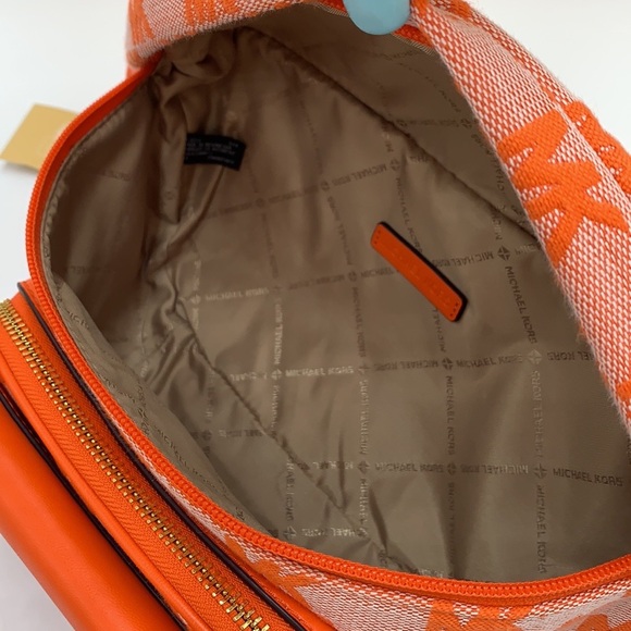 MICHAEL KORS Maisie Large Logo 2-in-1 Sling Waist Fanny Pack Crossbody Poppy NWT - Picture 14 of 16